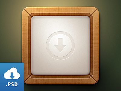 Wood Style App [Free Mockup] 2x app free freebie icon ios iphone retina