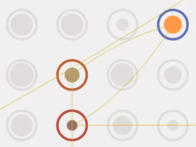 Relational Storytelling circles dots warm colors