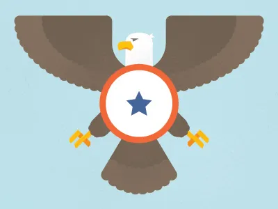 Eagle WIP bird eagle illustration shield star wings