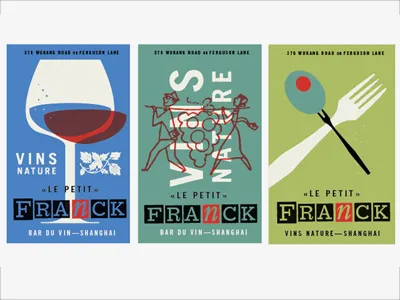 franck postcards colorful graphic illustration postcard simple trade