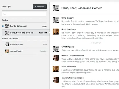 Standalone Messages Viewer backplane inbox messages minimal
