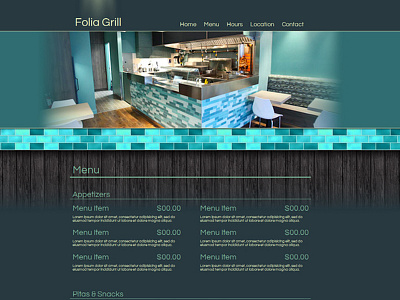 Greek Grill Website grill restaurant web design