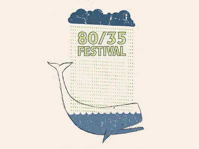 80/35 Poster illustration student work texture typography