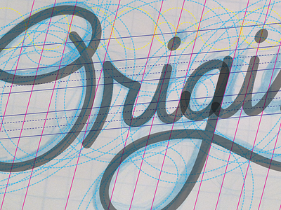 WIP Logo grids lettering logo