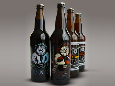 Aspen Brewing Co. Bombers beer bottle packaging