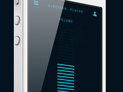 Electron UI - Volume blue clean dark electron minimal ui volume