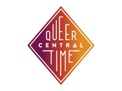 Queer Central Time branding festival identity lettering lgbt lgbtq logo queer typography vector