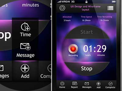 Time tracker tracking progress add new app application clients icons iphone login messages profile project suppliers task time time sheet time tracker tracker your profile