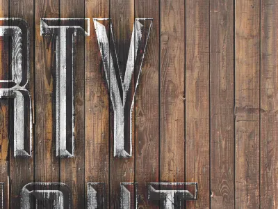 Extra Crispy burn lettering texture type wood