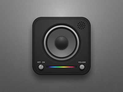 Music Wave iOS Icon (Speaker) icon ios ipad iphone music radio rainbow speaker