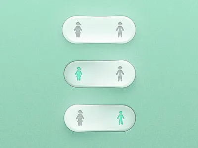 Gender Toggle button female gender glyphs icons male toggle