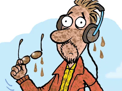 Look Out! humor man sprayed