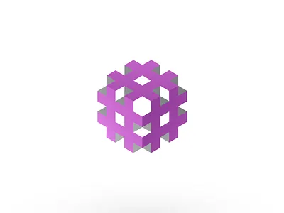 Doodling isometric playing purple