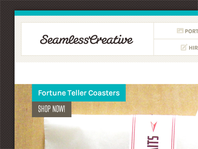 Seamless Site Nav Detail brand seamless web