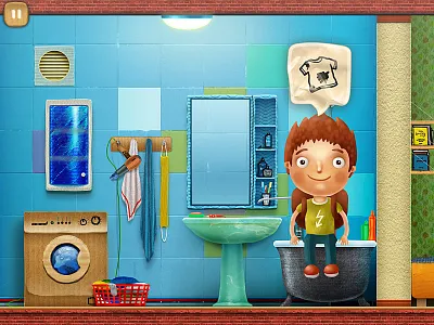Game Location bathroom boy electricity game hairdryer hint house ios ipad kids mirror retina room washer