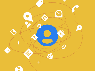 New Google+ Profile blue icon launch orange white yellow