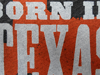 Born in Texas letterpress shirt texas wordpress