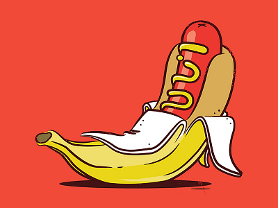 Banana Dog banana illustration streetmeat