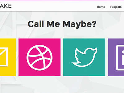Contact Section buttons color contact dribbble flat personal portfolio triangles twitter
