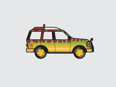 Jurassic Park Jeep dinosaur illustration illustrator jeep jurassic park