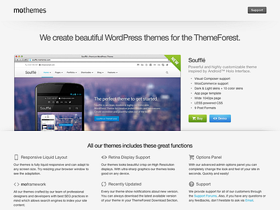 New mothemes website animation css3 html5 responsive site themes ui wordpress