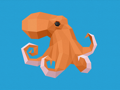 Dribbble Octopus geometric low poly low poly octopus polygons