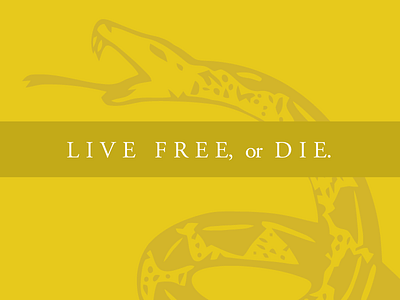 L I V E F R E E, or D I E. garamond snake