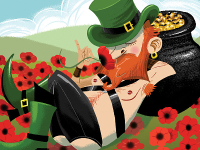 WIP Leprechaun Leather Daddy tim paul timpaulillustrations.com