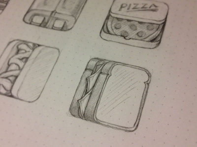 Food App icons app grilled cheese icon illustration pizza