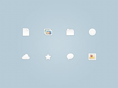 Blanko 32px blue clean cloud documents folder icons map minimal pictures set soft star white