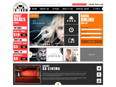 Cinema design cinema design films photoshop print web webdesign