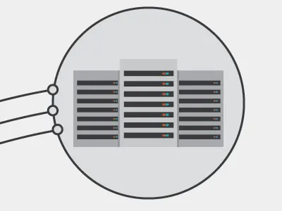 Servers flat illustration servers