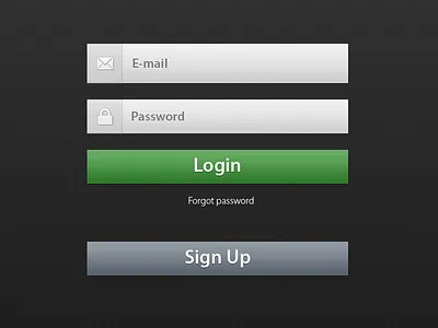 App Login app clean flat form ios iphone login sign up ui