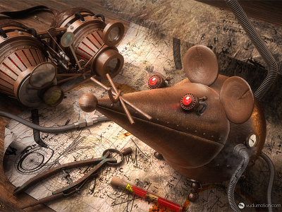 Rodent Prototype c4d cinema4d steampunk vray