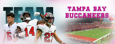 "Plunder the Field: Tampa Bay Buccaneers Web Banner" adobe photoshop advertising branding design designer graphic design illustration social media poster vector