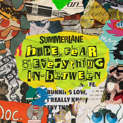 Artwork for Summerlane - Hope, Fear & Everything In Between album artwork design graphic design