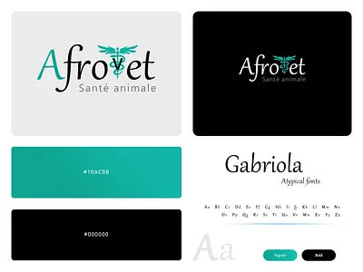 Afrovet Logotype animal health atypical fonts brand branding gabriola bold font graphic design green and black color schemes health acronym icons designer illustration illustrator ai logo logotype minimalist modern simple photoshop psd print designer santé animale senioir designer typo typography ui ux designer visual identity