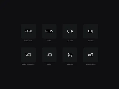 Dashboard - icons city trailer custom icons delivery delivery icons design system graphic design guidelines icon design icon pack icon set iconography icons icons for dashboard line icons product design shipment icons trailer icon truck icon ui user interfase