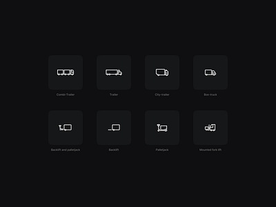 Dashboard - icons city trailer custom icons delivery delivery icons design system graphic design guidelines icon design icon pack icon set iconography icons icons for dashboard line icons product design shipment icons trailer icon truck icon ui user interfase