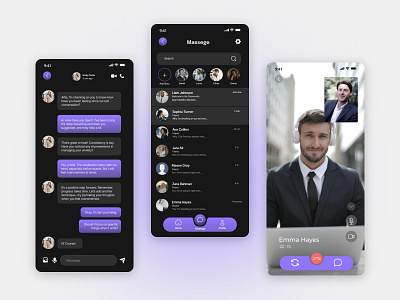 Chat App UI Design branding chat app chat bot chat bubble chatbot chatting design ios app message app messaging messaging app messenger app mobile mobile app mobile ui ui uiux user experience user interface ux