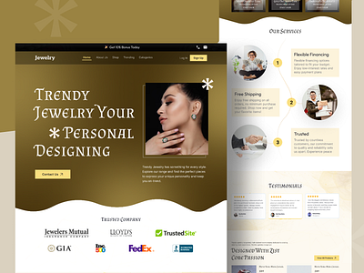 Jewelry Ecommerce Web Design elegant ux gold diamond interactive ui jewelry ecommerce luxury ui modern aesthetics online store product showcase responsive web design shopping experience webshop ui