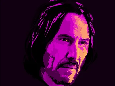John Wick Headshot (JAN 2025) affinity design graphic design illustration vector