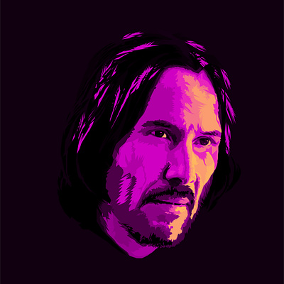 John Wick Headshot (JAN 2025) affinity design graphic design illustration vector