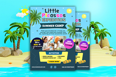 Summer Camp Flyer design designbranding flyer flyerdesign kids photoshop summercap