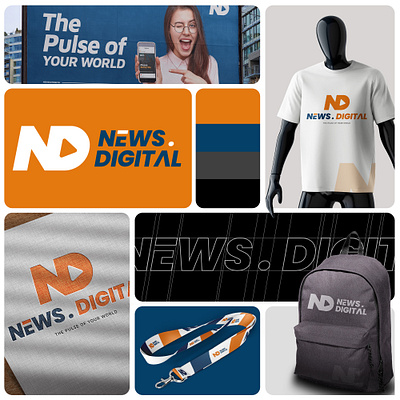 NEWS DOT DIGITAL LOGO branding graphic design logo