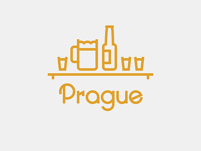 Prague beer city graphics illustration inkscape landscape line potato vodka prague schnaps typography ugly vector vodka