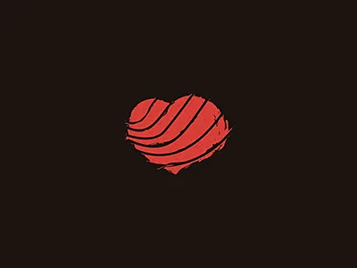 sushi bar logo fish foxhide heart logo red salmon sushi