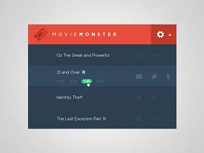M O V I E M O N S T E R flat movies showtimes tickets trailers ui