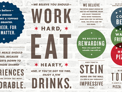 Old Chicago Rebrand branding brick call out food restaurant stars treatment type typography wall writing