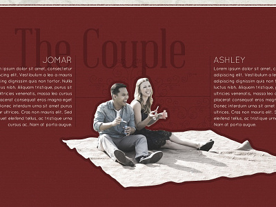 About the Couple couple picnic red retro web design wedding wordpress